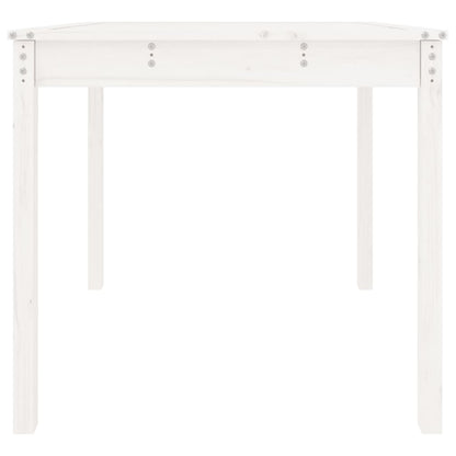 Mesa de jardim 82,5x82,5x76 cm madeira de pinho maciça branco