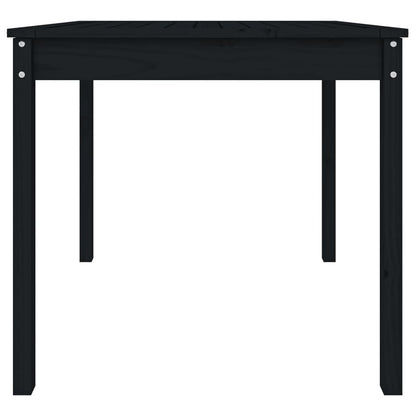 Mesa de jardim 82,5x82,5x76 cm madeira de pinho maciça preto