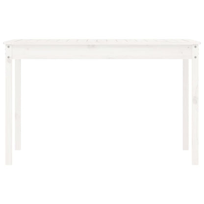 Mesa de jardim 121x82,5x76 cm madeira de pinho maciça branco