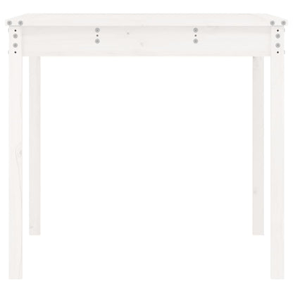 Mesa de jardim 121x82,5x76 cm madeira de pinho maciça branco