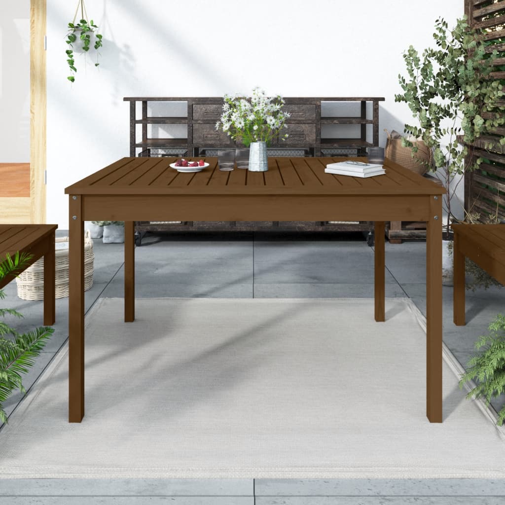 Mesa de jardim 121x82,5x76 cm pinho maciço castanho-mel