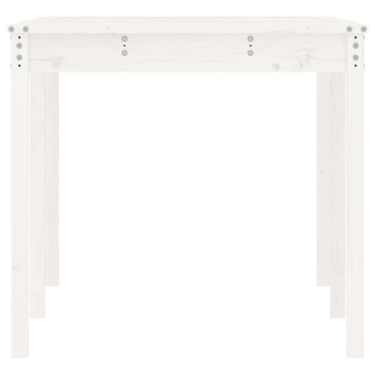 Mesa de jardim 159,5x82,5x76 cm madeira de pinho maciça branco