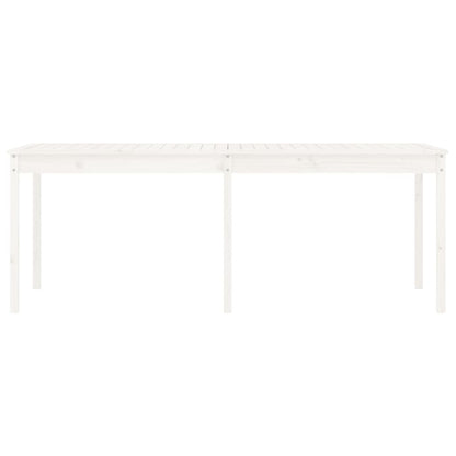 Mesa de jardim 203,5x100x76 cm madeira de pinho maciça branco