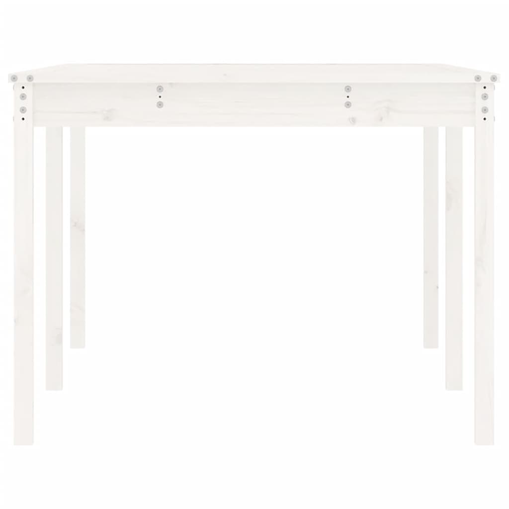 Mesa de jardim 203,5x100x76 cm madeira de pinho maciça branco