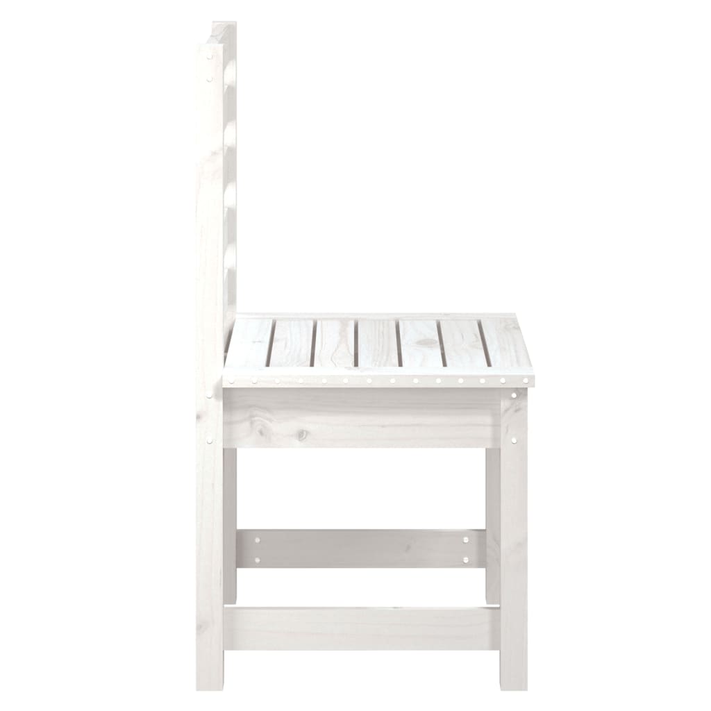 Cadeiras de jardim 2 pcs 40,5x48x91,5 cm pinho maciço branco