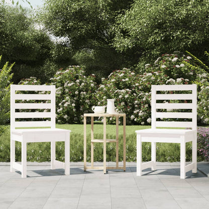 Cadeiras de jardim 2 pcs 40,5x48x91,5 cm pinho maciço branco