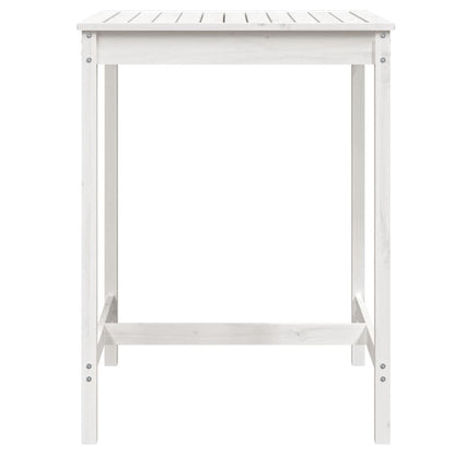 Mesa de jardim 82,5x82,5x110 cm madeira de pinho maciça branco