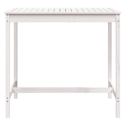 Mesa de jardim 121x82,5x110 cm madeira de pinho maciça branco