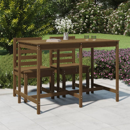 Mesa de jardim 159,5x82,5x110 cm pinho maciço castanho-mel