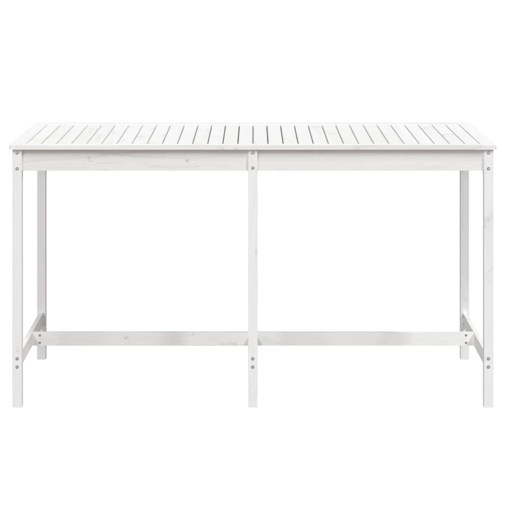 Mesa de jardim 203,5x90x110 cm madeira de pinho maciça branco