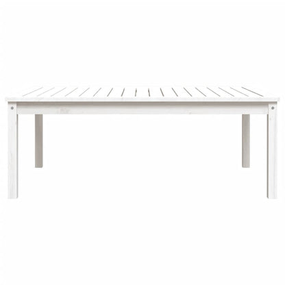 Mesa de jardim 121x82,5x45 cm madeira de pinho maciça branco