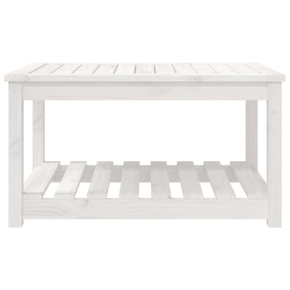 Mesa de jardim 82,5x50,5x45 cm madeira de pinho maciça branco