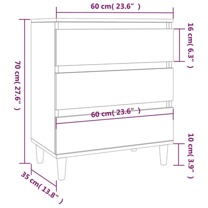 Cómoda Bacco com 3 Gavetas - Cavalho - Design Nórdico