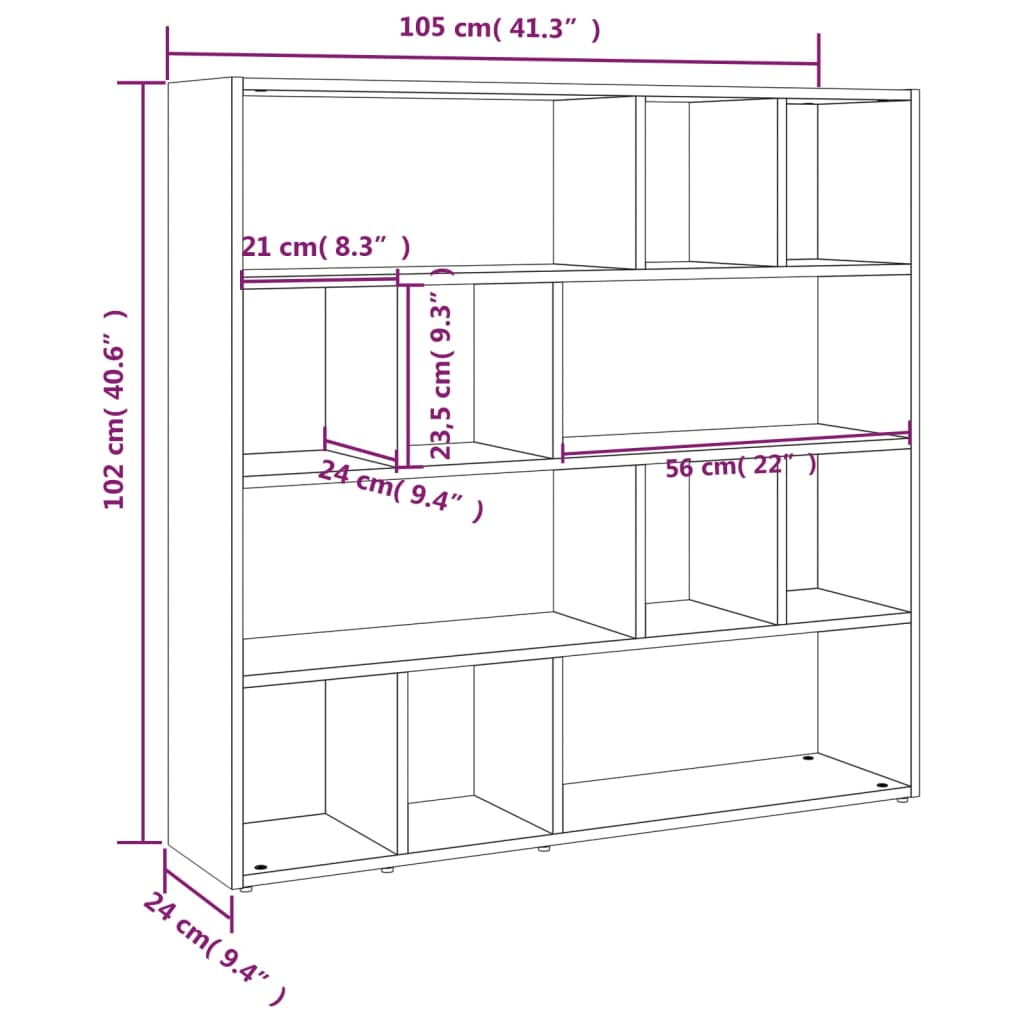 Estante Leonardo de 102cm - Branco Brilhante - Design Moderno