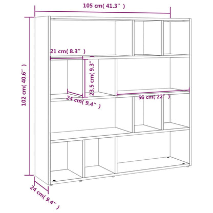 Estante/divisória 105x24x102 cm cinzento cimento