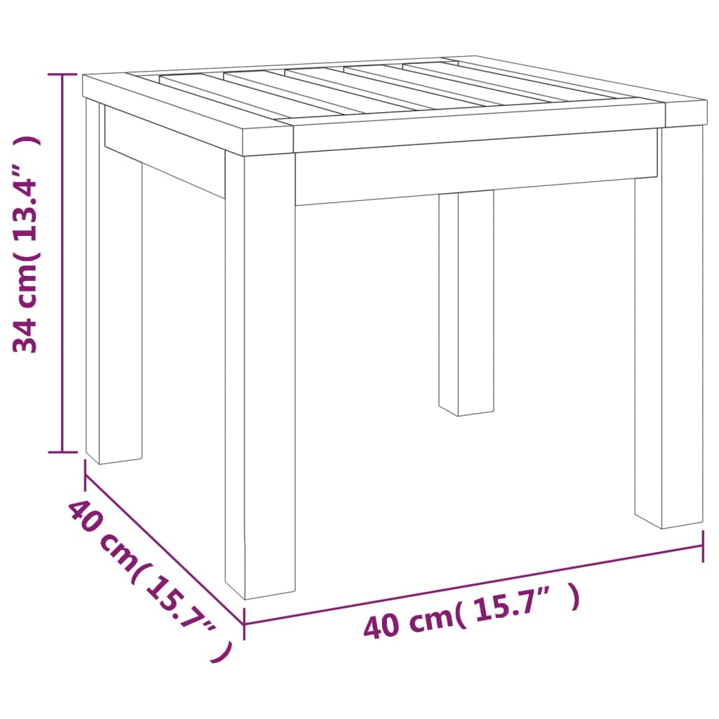 3 pcs conjunto de jantar p/ jardim c/ almofadões acácia maciça