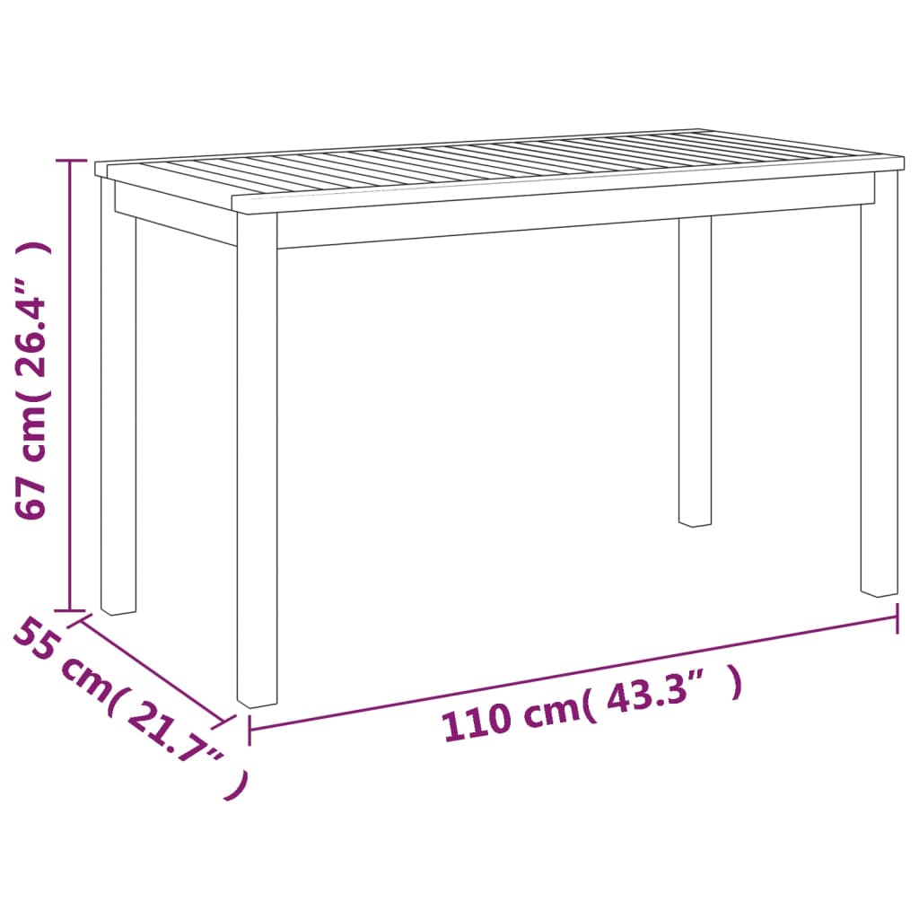 3 pcs conjunto de jantar p/ jardim c/ almofadões acácia maciça