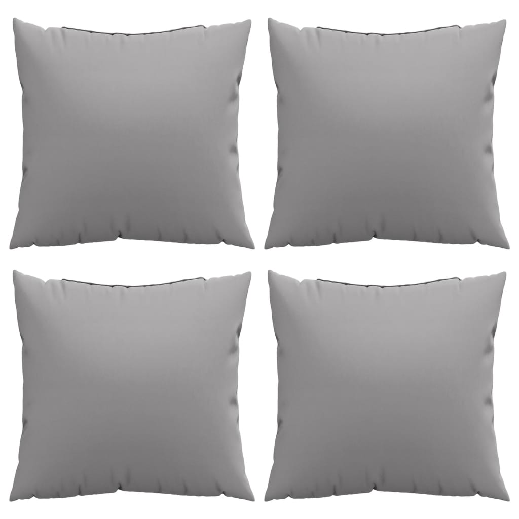 Almofadas de sofá 4 pcs 40x40 cm tecido cinza