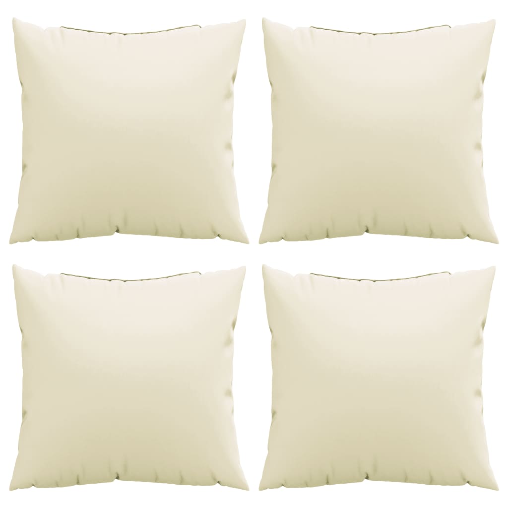 Almofadas de sofá 4 pcs 40x40 cm tecido cor creme