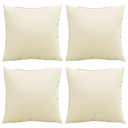 Almofadas de sofá 4 pcs 40x40 cm tecido cor creme