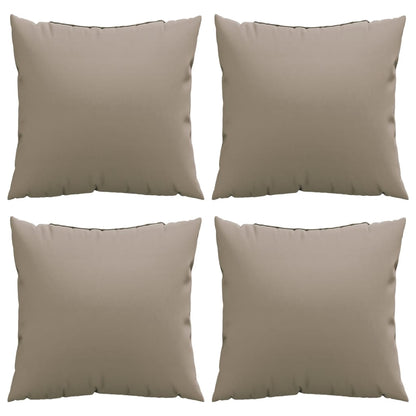 Almofadas de sofá 4 pcs 40x40 cm tecido cinza-acastanhado