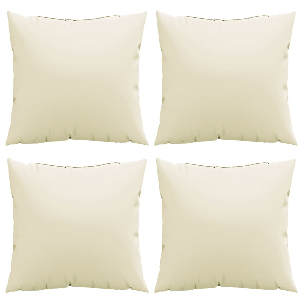 Almofadas de sofá 4 pcs 50x50 cm tecido cor creme