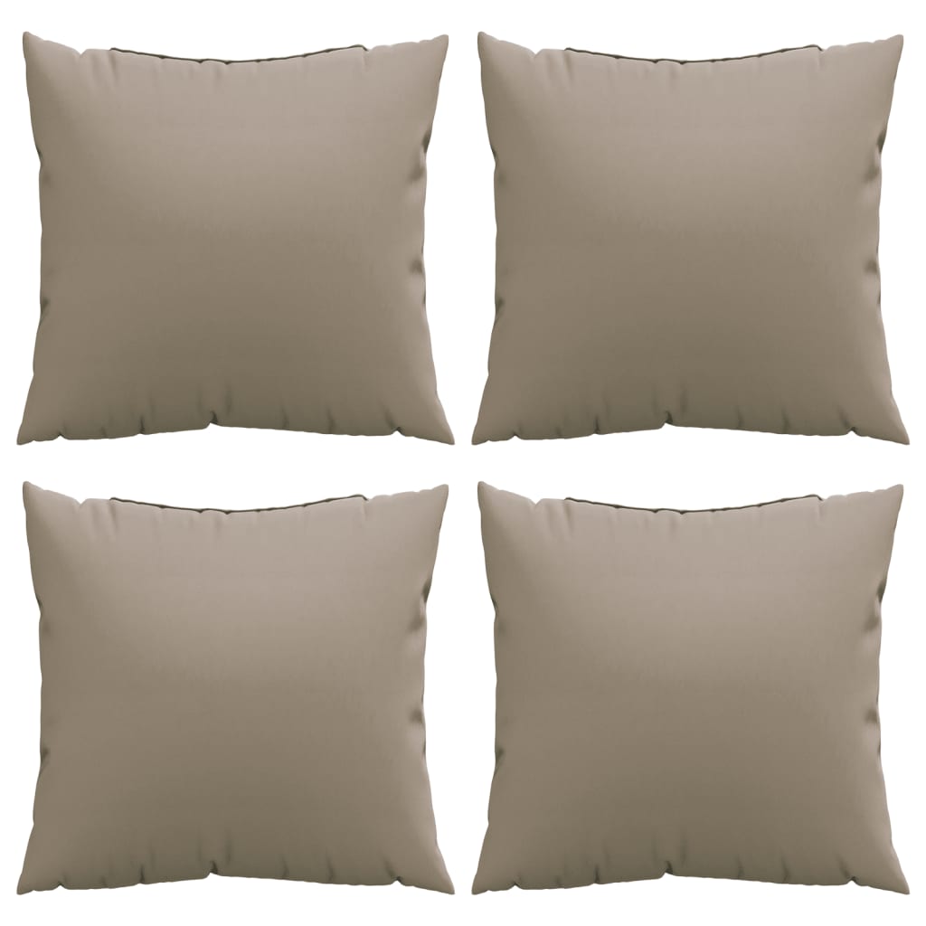 Almofadas de sofá 4 pcs 50x50 cm tecido cinza-acastanhado