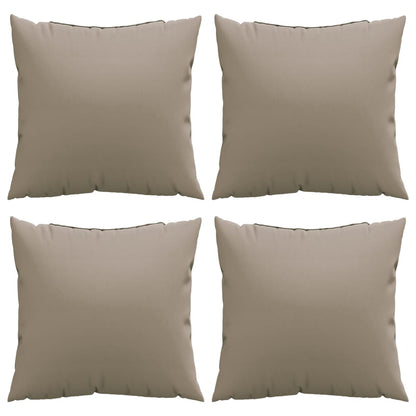 Almofadas de sofá 4 pcs 50x50 cm tecido cinza-acastanhado