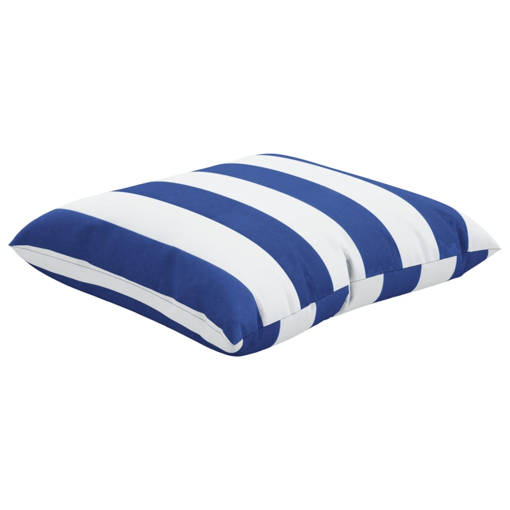 Almofadas decorativas 4pcs 50x50 cm tecido riscas azul/branco