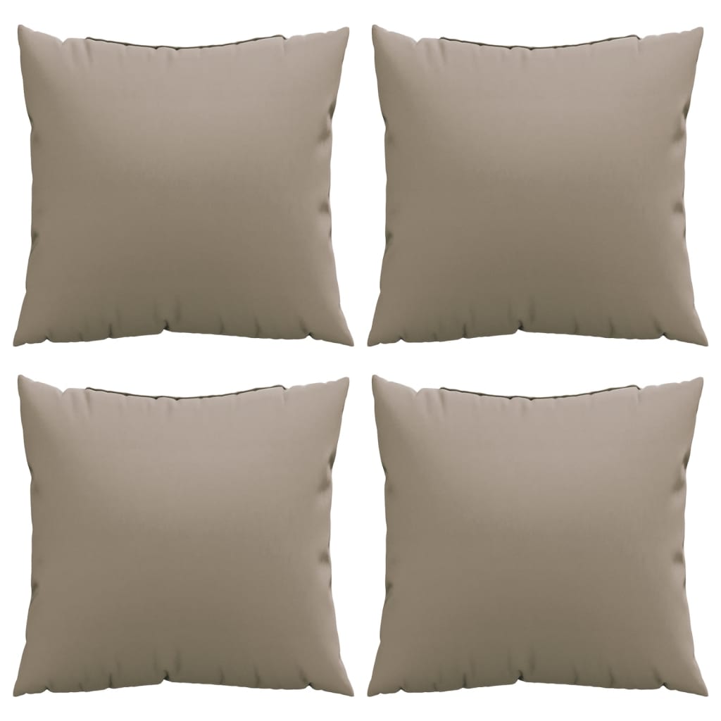 Almofadas de sofá 4 pcs 60x60 cm tecido cinza-acastanhado