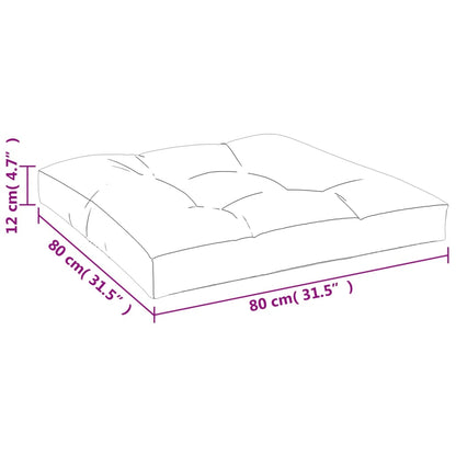 Almofadão para sofá de paletes 80x80x12 cm tecido cinza