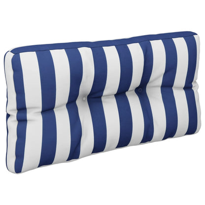 Almofadão para sofá de paletes 70x40x12 cm tecido azul/branco