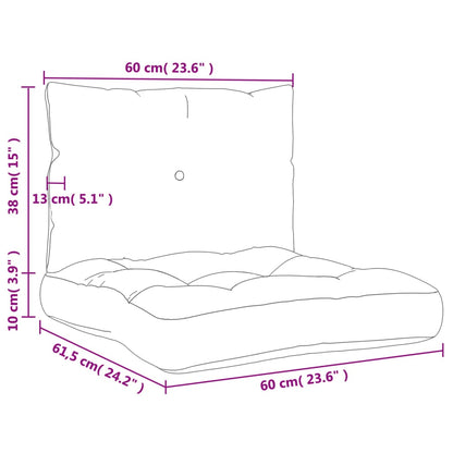 Almofadões p/ paletes 2 pcs tecido oxford riscas azul/branco