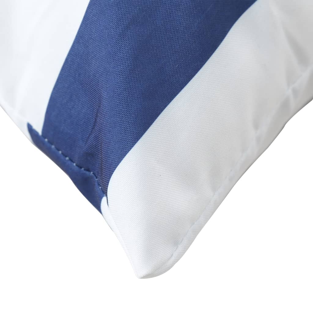 Almofadões p/ paletes 3 pcs tecido oxford riscas azul/branco