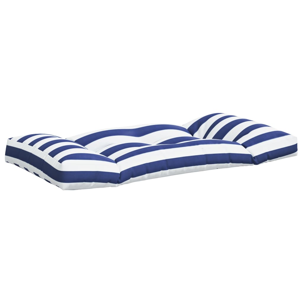 Almofadões p/ paletes 2 pcs tecido oxford riscas azul/branco