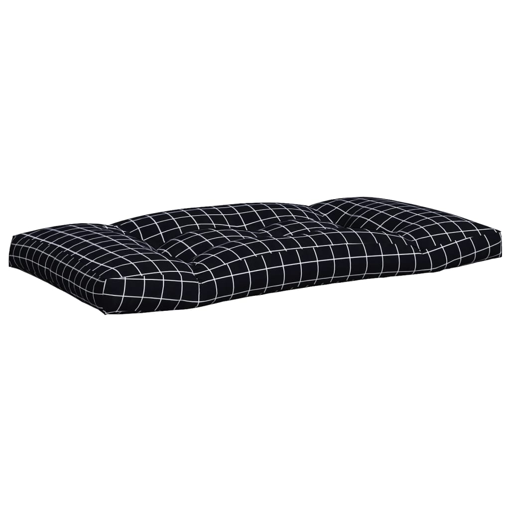 Almofadões p/ paletes 2 pcs tecido oxford padrão xadrez preto