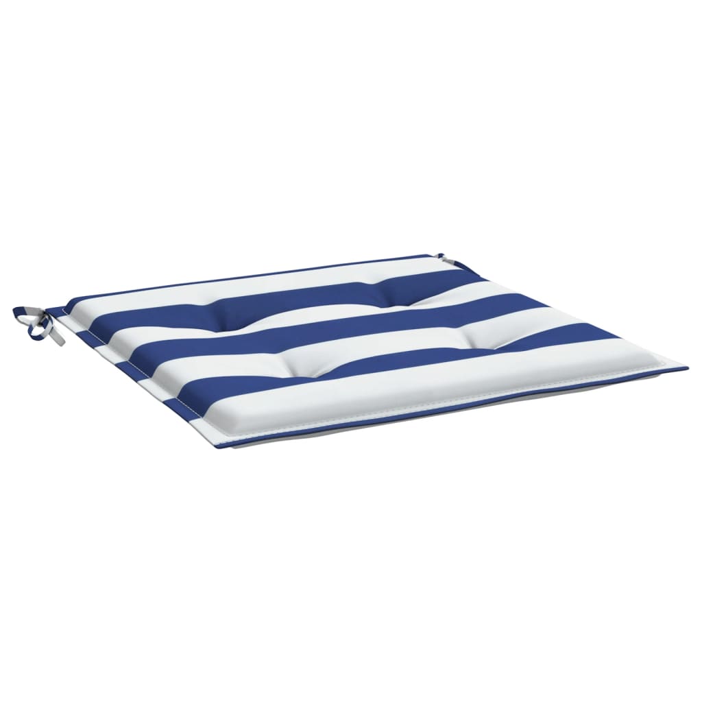 Almofadões p/ cadeira 4pcs 40x40x3 cm tecido riscas azul/branco