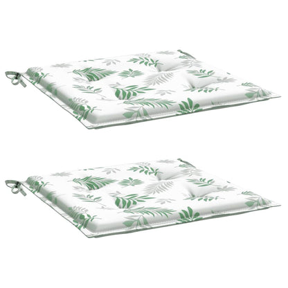 Almofadões p/ cadeira 2pcs 40x40x3cm tecido padrão folhas