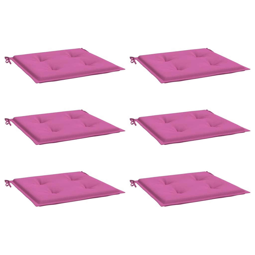 Almofadões p/ cadeira 6pcs 40x40x3 cm tecido rosa