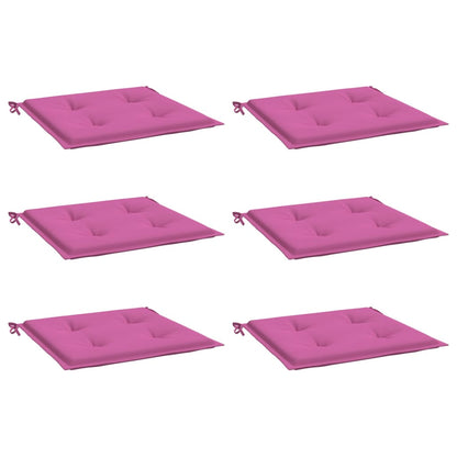 Almofadões p/ cadeira 6pcs 40x40x3 cm tecido rosa