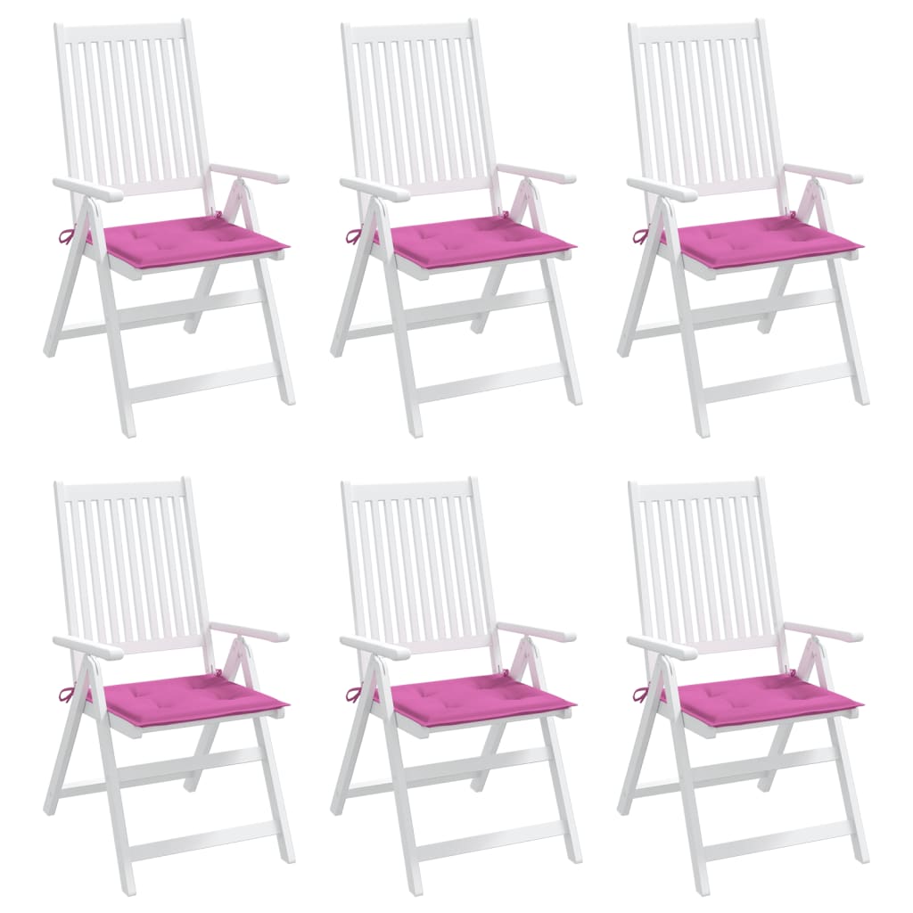 Almofadões p/ cadeira 6pcs 40x40x3 cm tecido rosa