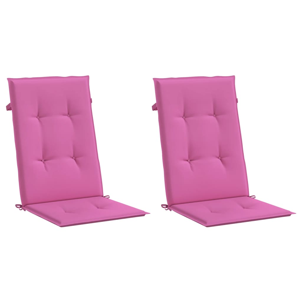 Almofadões cadeira de encosto alto de jardim 2 pcs tecido rosa