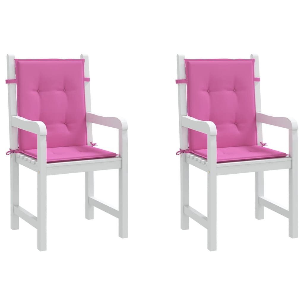 Almofadões p/ cadeira de encosto baixo 2 pcs tecido rosa