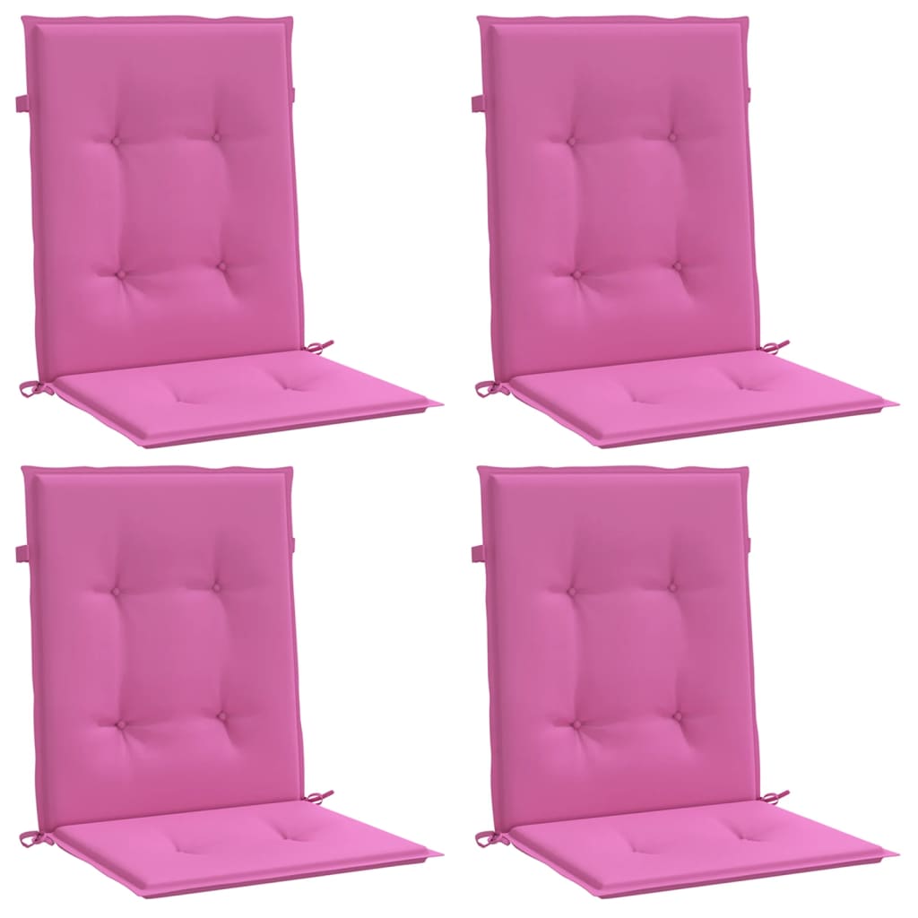 Almofadões p/ cadeira de encosto baixo 4 pcs tecido rosa