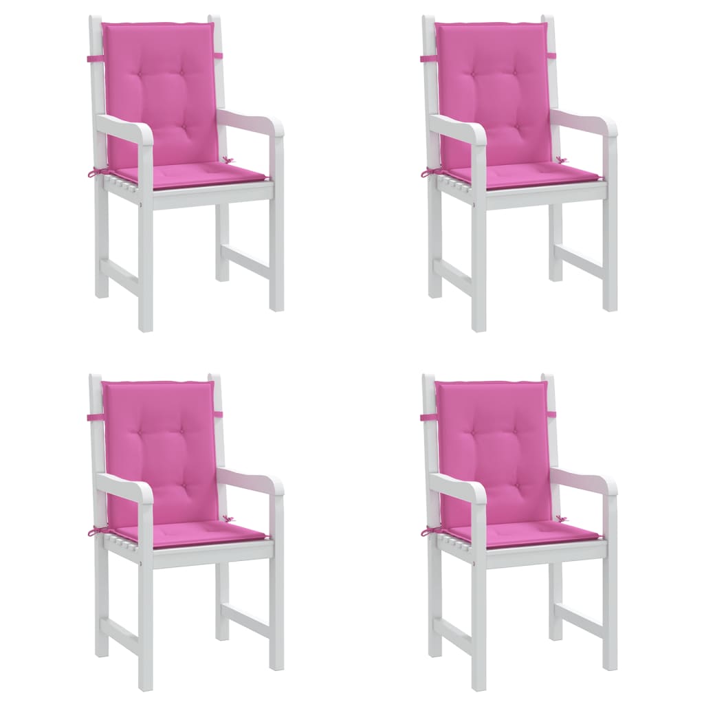 Almofadões p/ cadeira de encosto baixo 4 pcs tecido rosa