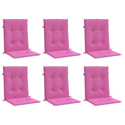 Almofadões p/ cadeira de encosto baixo 6 pcs tecido rosa