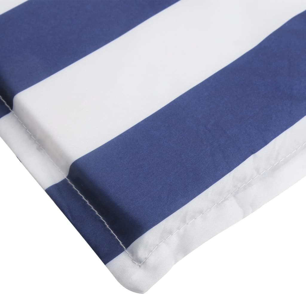 Almofadão cadeira de terraço tecido oxford riscas azul/branco