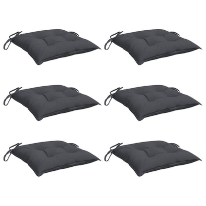 Almofadões de cadeira 6 pcs 40x40x7 cm tecido oxford antracite