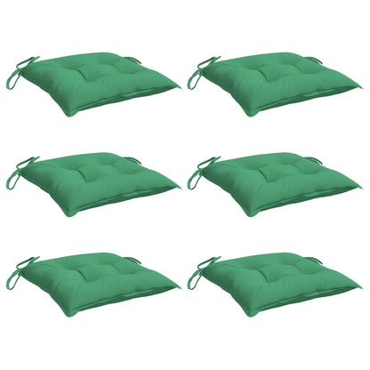 Almofadões de cadeira 6 pcs 40x40x7 cm tecido oxford verde