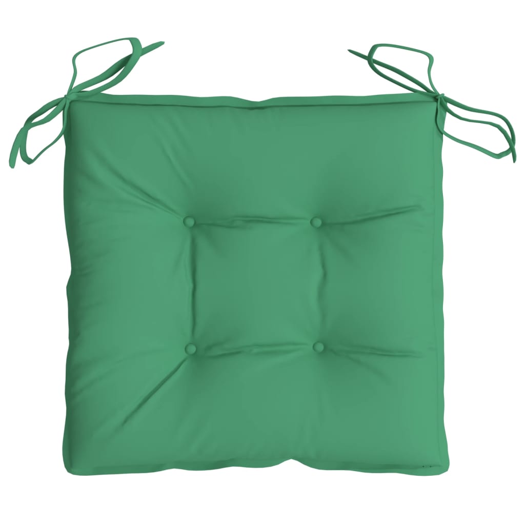 Almofadões de cadeira 6 pcs 40x40x7 cm tecido oxford verde